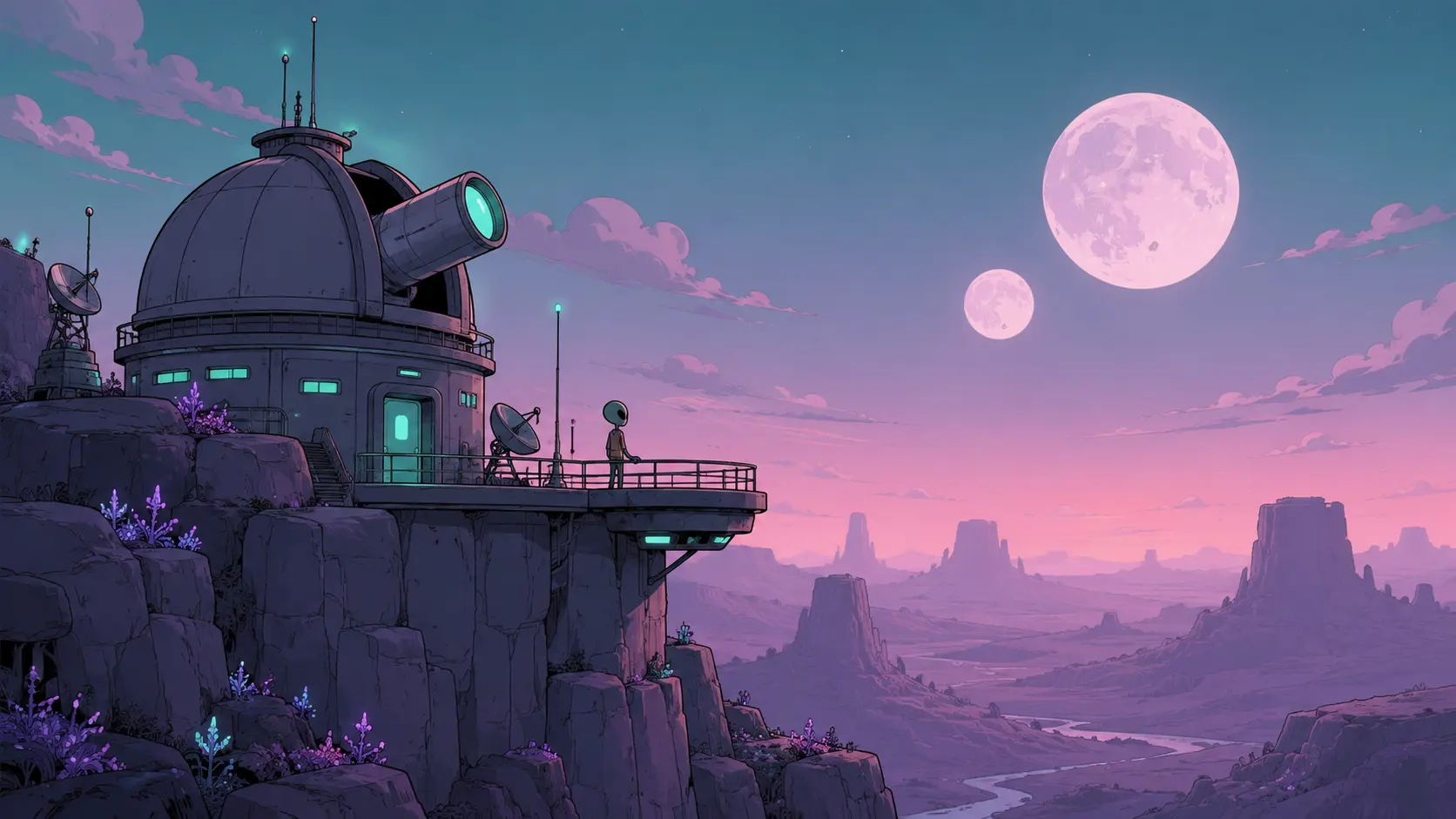 Vael & Orin Overlook, on planet Zorp